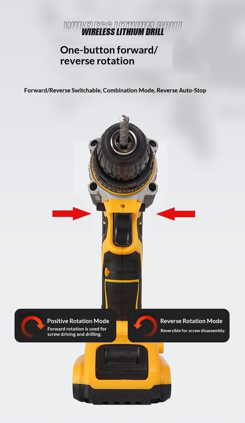 12V Cordless Drill Lithium Battery Electric Tool Set New Style Power Screwdriver Kit for Home Repair
