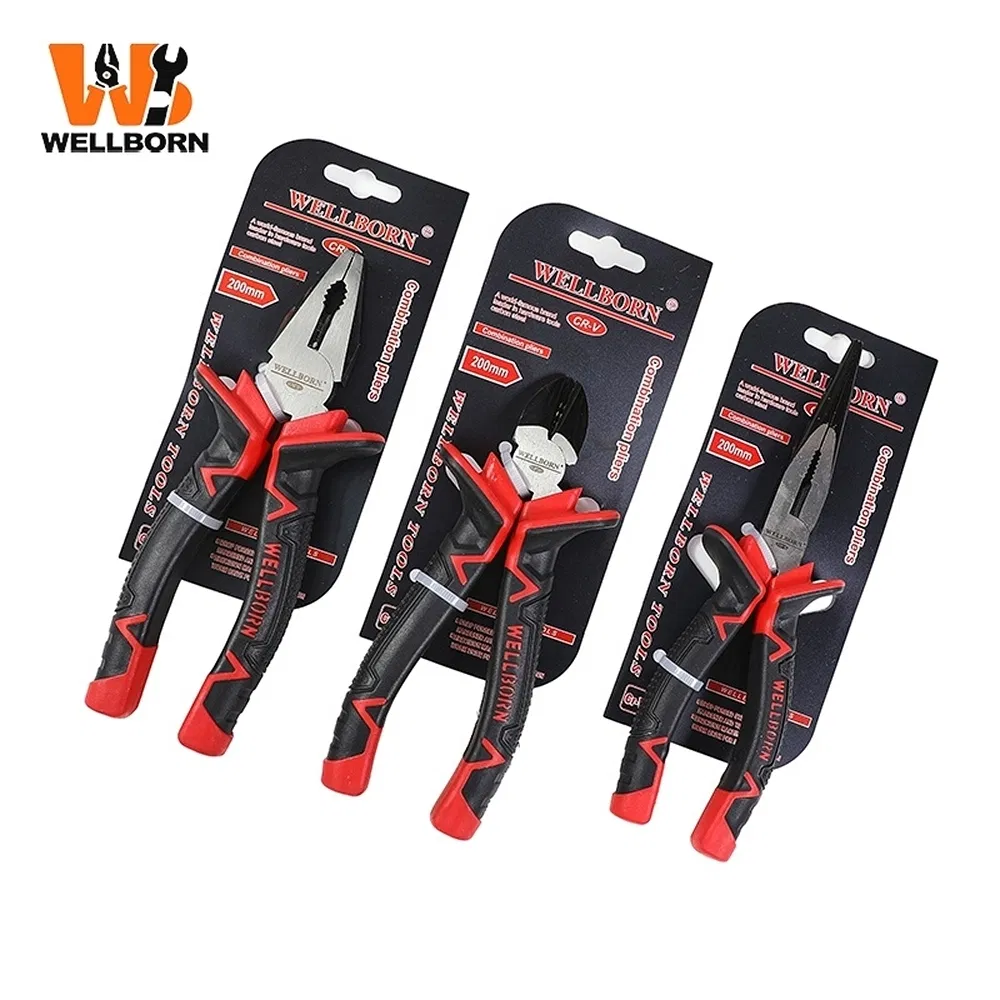 Effort-Saving Design a-004 Large-Ear Handle Steel Wire Professional Plier for Furniture Assembly