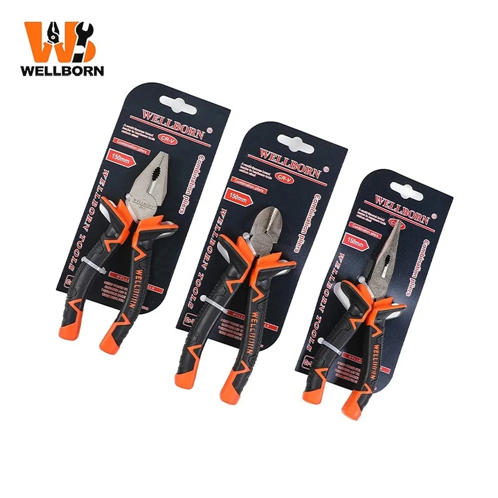 Heat-Insulated a-002 Needle Nose Chrome Vanadium Steel Pliers for Furniture Assembly