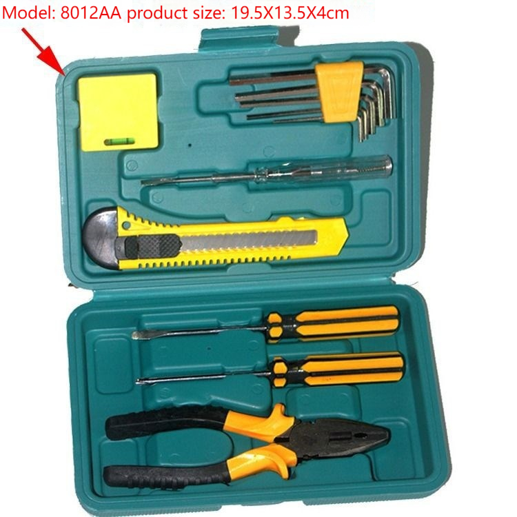 Home Repair Kit with Steel Wrenches Screwdrivers Includes Combination Bits All in a Plastic Tool Box Set