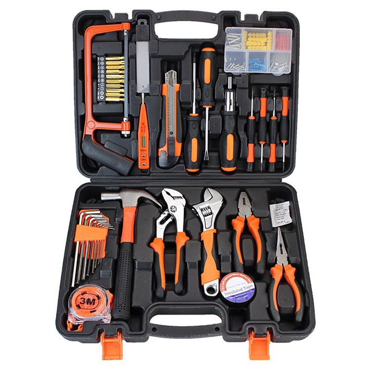 100 Piece High Quality Household Carpentry Repair Full Best Professional Box Kit Hand Tool Set for Mechanics