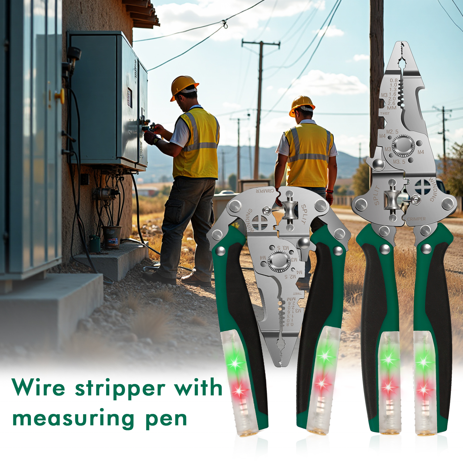 Popular Multi-Functional Electrician Folding Pliers New Metric Wire Stripper Crimping Tools Cutting Cable-for Wiring Repair Work