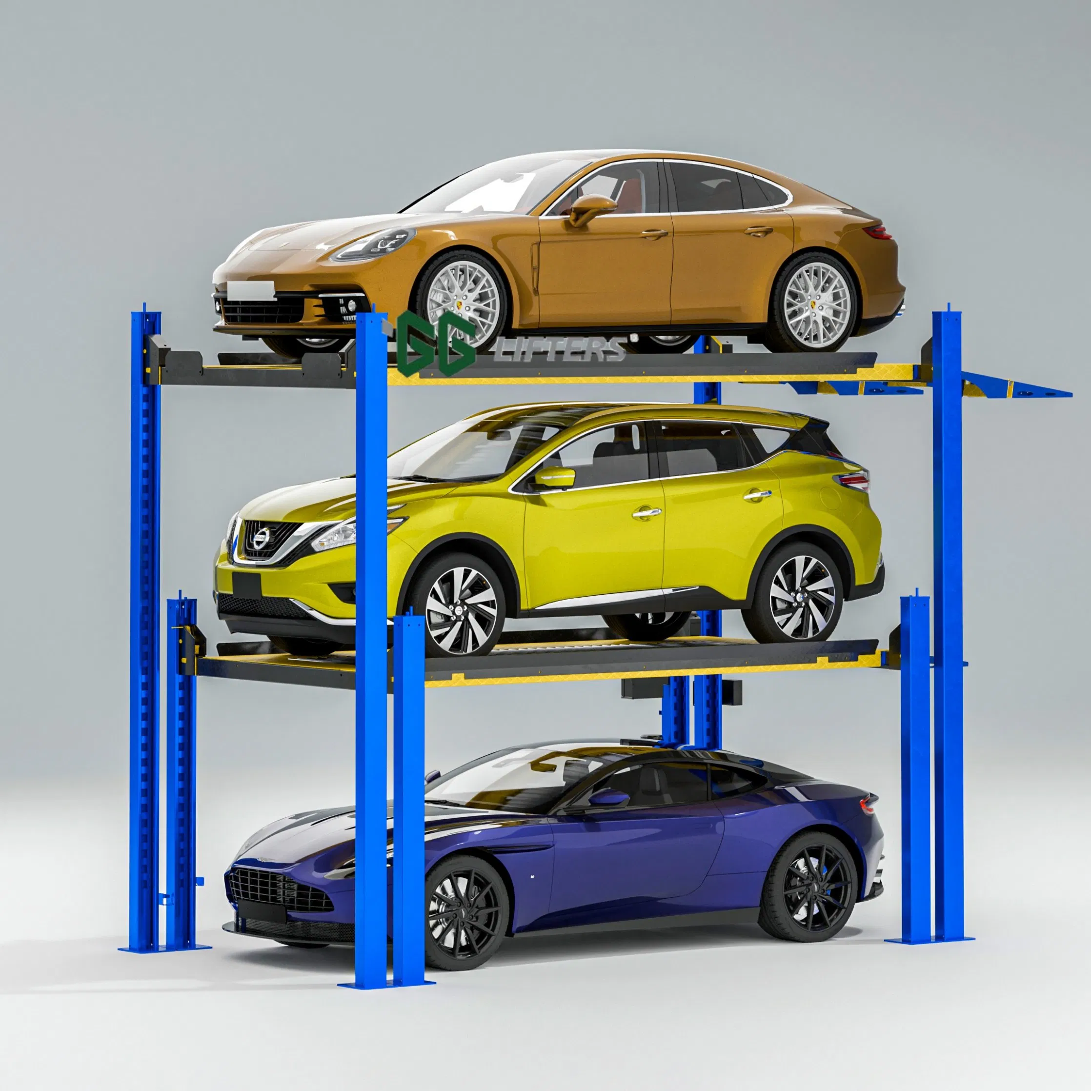 Hydraulic Lift 3 Level Car Vehicle Elevator Platform Triple Stacker Parking System