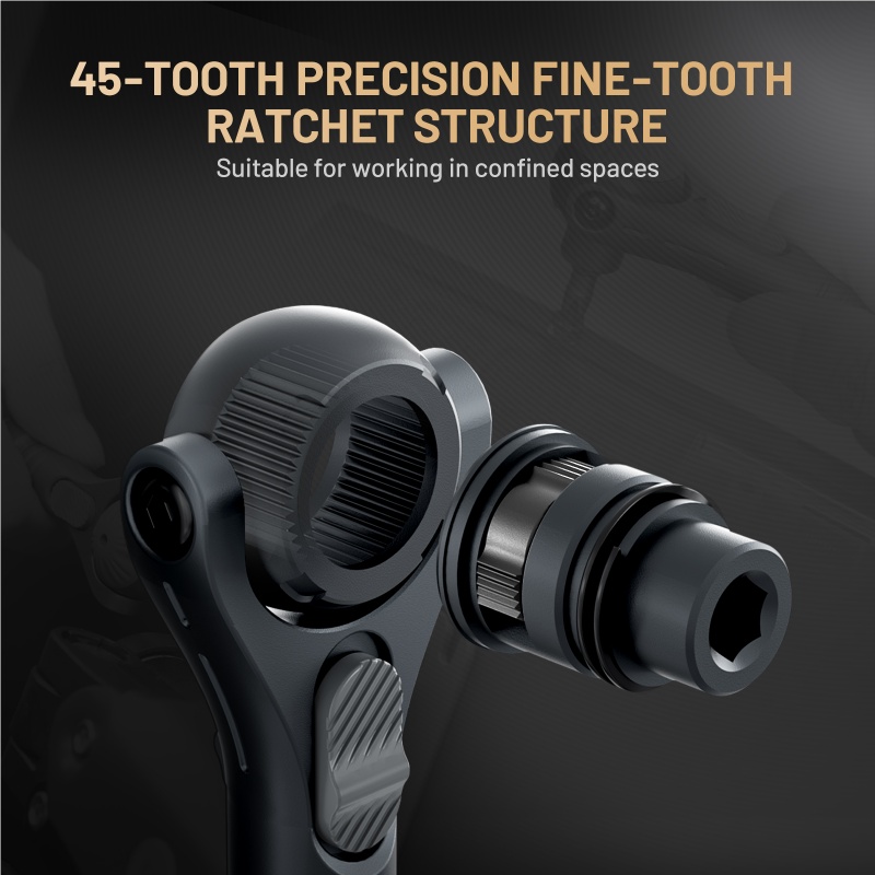 Multi-functional 40-in-1 Professional Ratchet Screwdriver Wrench 180 Swivel Head 45-Tooth Ratchet 8 Combination Modes DIY OEMODM