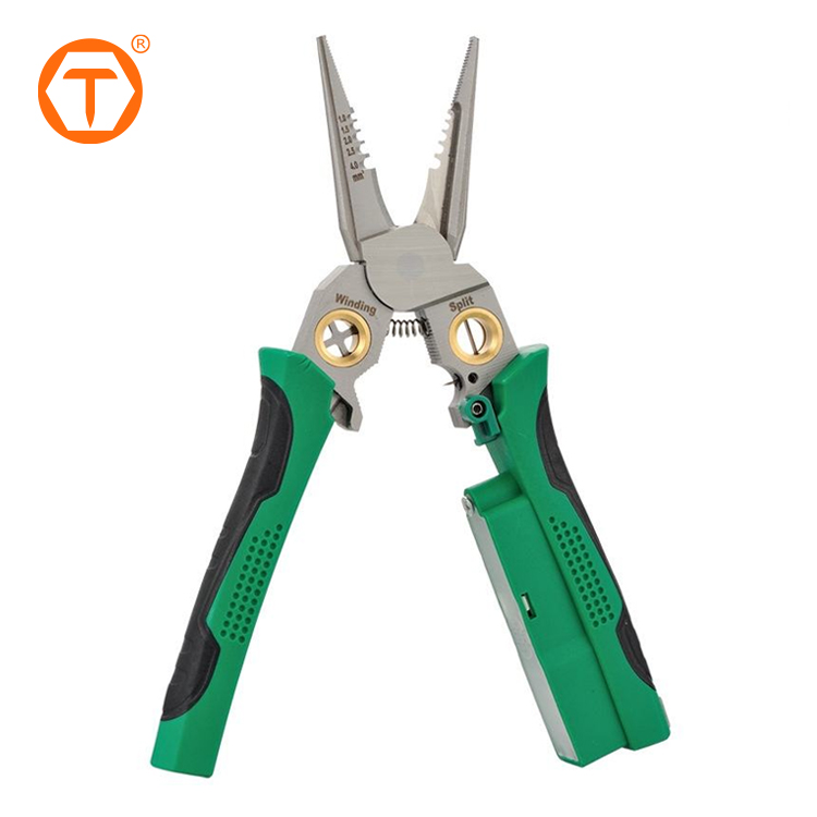 Multifunction 8 in 1 Electrical Repair Tool Wire Crimper Stripper Pliers With Voltage Tester for Cutting Pulling Wires