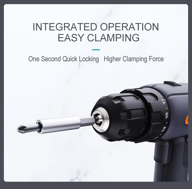 High Quality Stainless Steel Cordless Electric Drill Set 1500RPM Brush Motor 2KG Lightweight DIY &amp; Home Repair OEM Support