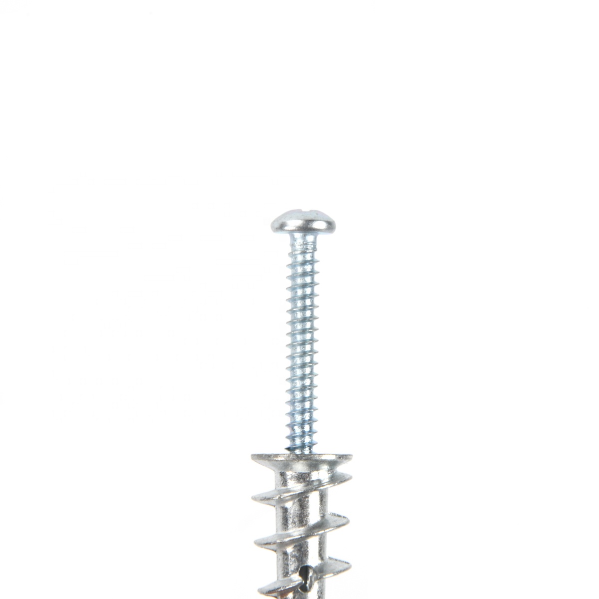 Self-drill Plasterboard Plug Wall Zinc Anchor Kit with Screws Bright Zinc Plated 50pc Set for Drywall