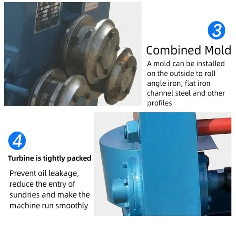 Pipe Rolling Machine Sheet Metal Steel Plate Tube Bending Roller Machine
