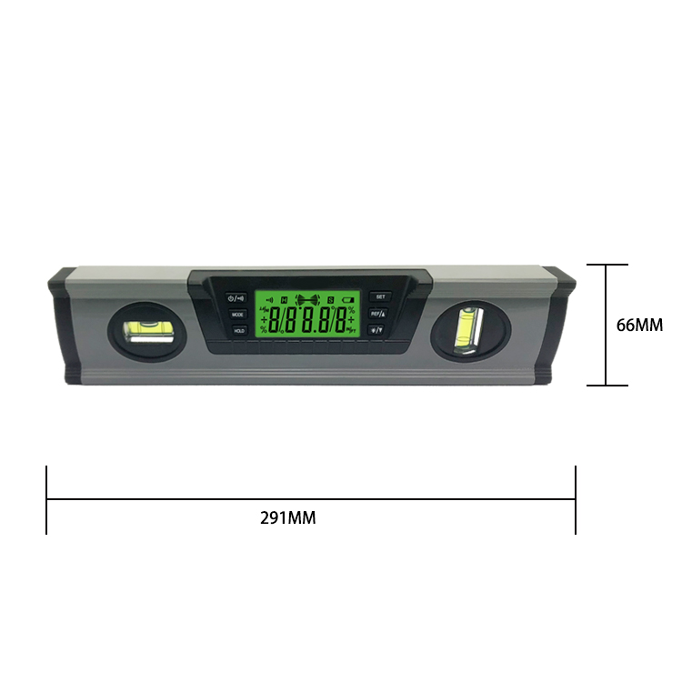 300mm/12inch Precise 360 Degrees LCD Display Digital Level Magnetic Base Angle and Level Measuring Ruler Digital Spirit Level