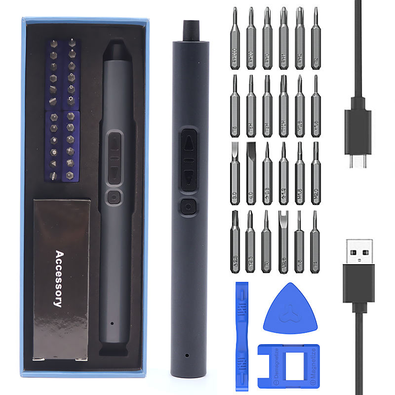28 in 1 Portable Small Home Pc Toy Cordless Pen Type Precision Electric Screw Driver Screwdriver Set