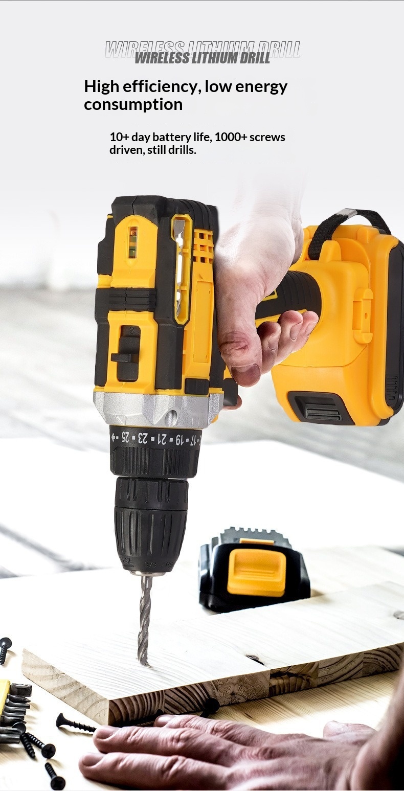 12V Cordless Drill Lithium Battery Electric Tool Set New Style Power Screwdriver Kit for Home Repair