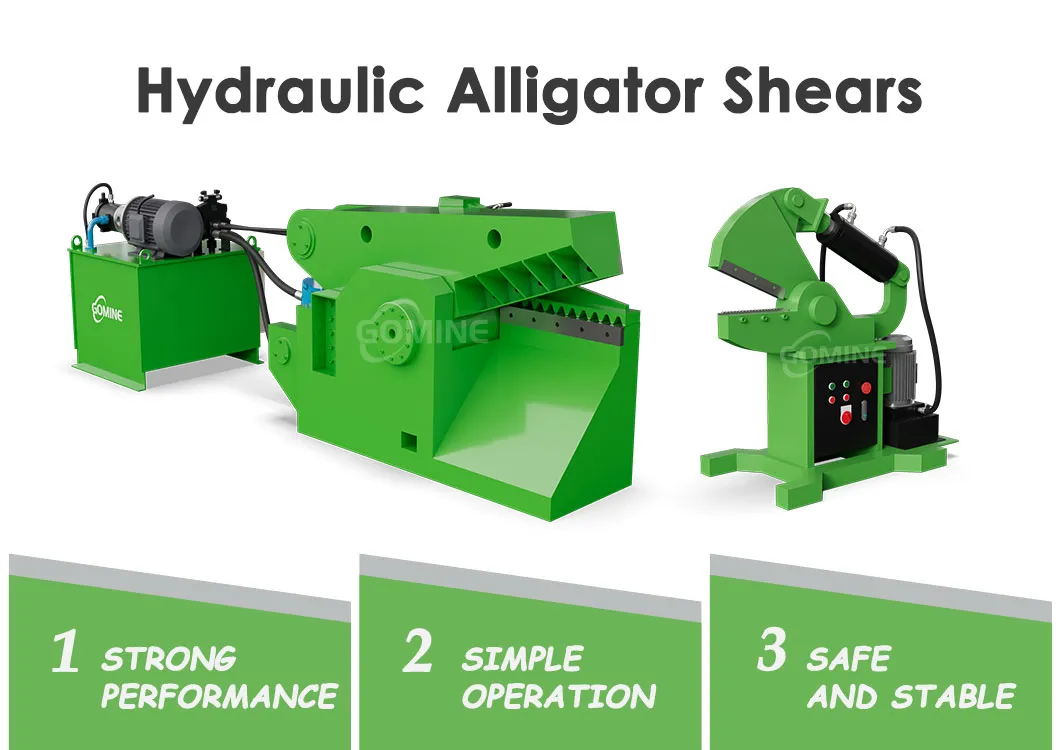 Metal Recycling Machine Hydraulic Guillotine Steel Rebar Shearing Machine Alligator Shears