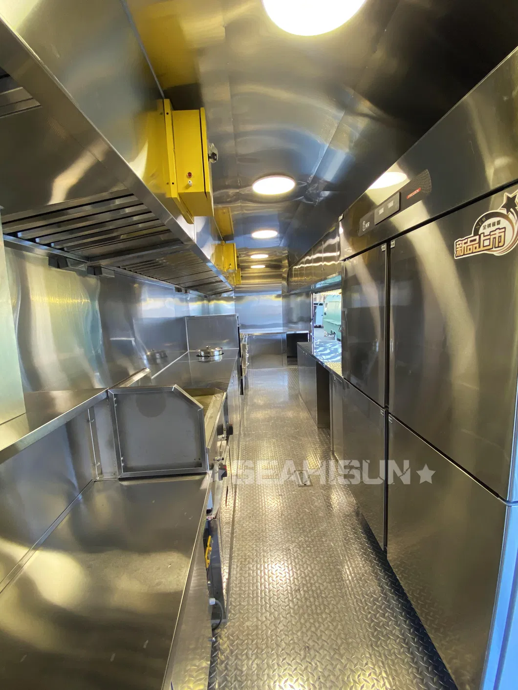Stainless Steel Hot Dog Pizza Food Trailer Cart