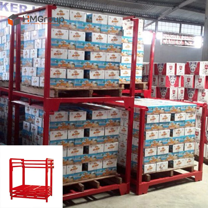Logistics Warehouse Storage Stacking Adjustable Portable Pallet Tainer Rack System