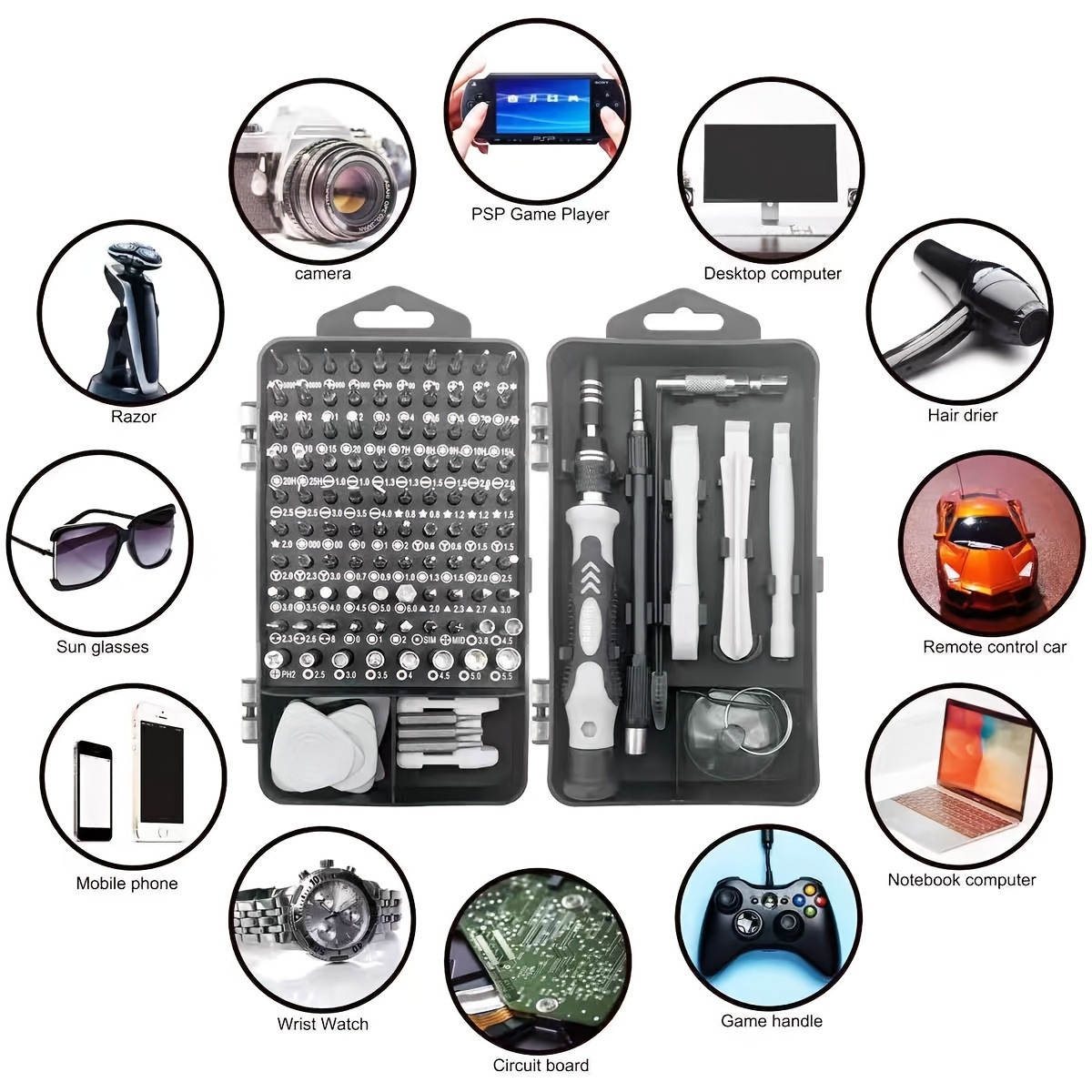115-in-1 Screwdriver Set With Strong Magnetism, High Hardness, Multi-functional Disassembly Tools