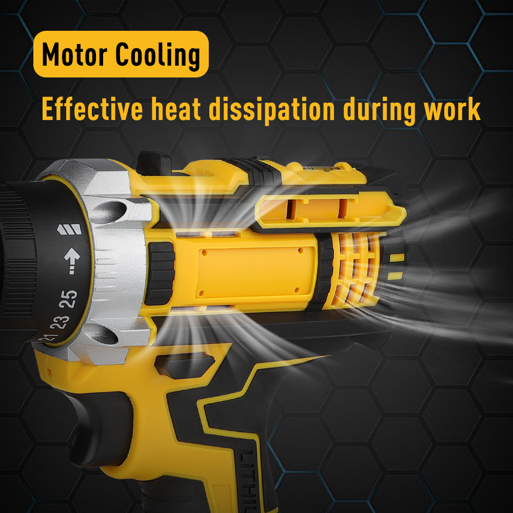 Electric Cordless Power Drills Set With Battery Drilling Machines for Home Repairs Handyman DIY Projects