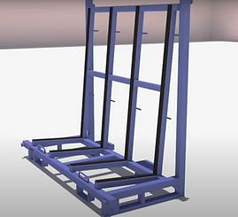 Compact L Frame Glass Shelving System