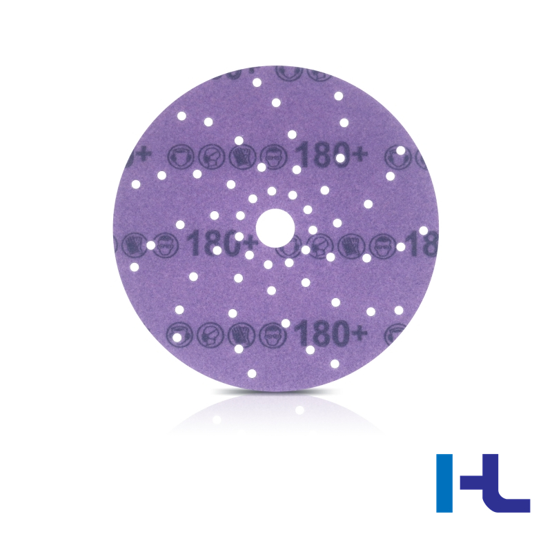 Premium Wet and Dry Waterproof Purple 6" 150mm P80-P2500 Hoop and Loop Film Polishing Abrasive Sand Sanding Sandpaper Disc for Wood Metal Car Like 737u