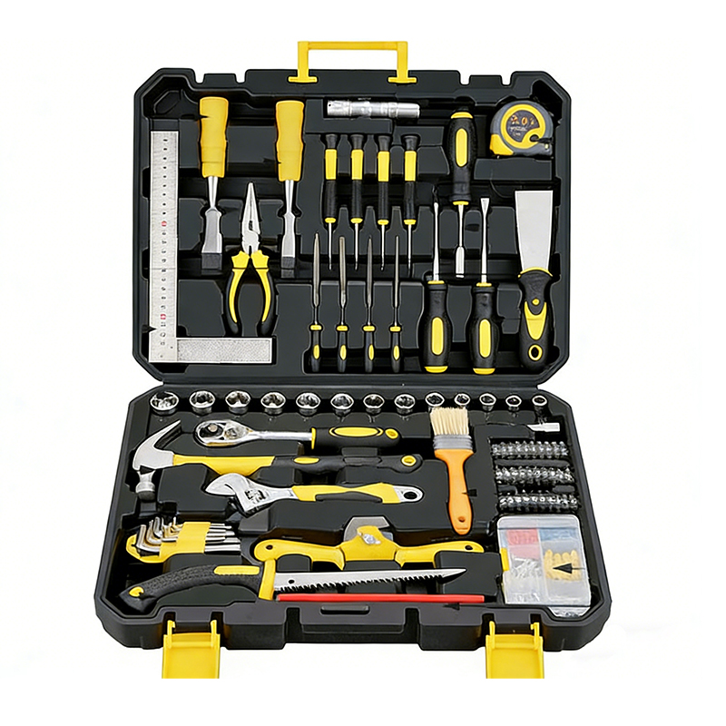 138-Piece Professional Woodworking Tool Set-Complete Hand Tool Kit Hex Wrench Hard Case for Carpentry Home Repair DIY Projects