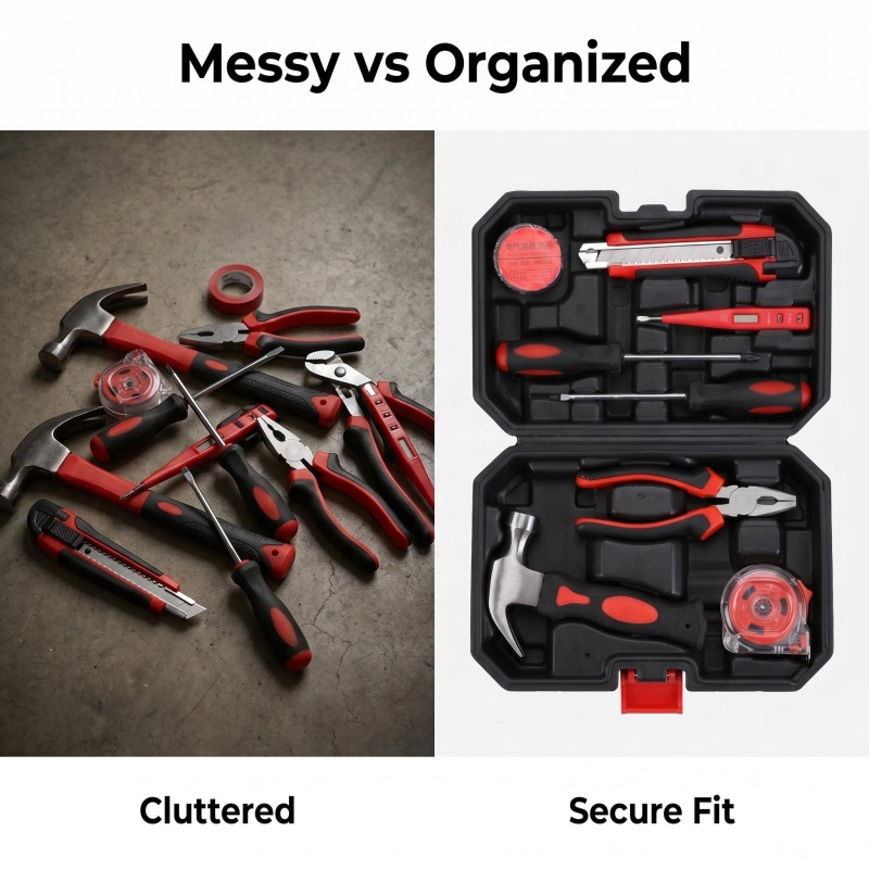 Professional 9 Piece Basic Home Hardware Tool Kit for Emergency Repair and Maintenance
