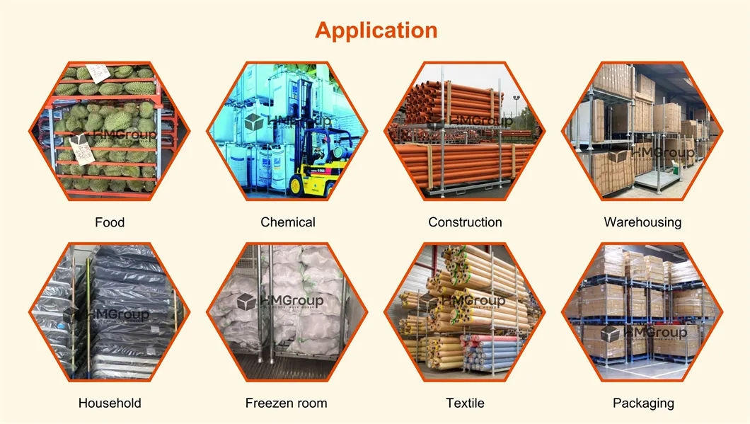 Application of stacking rack system