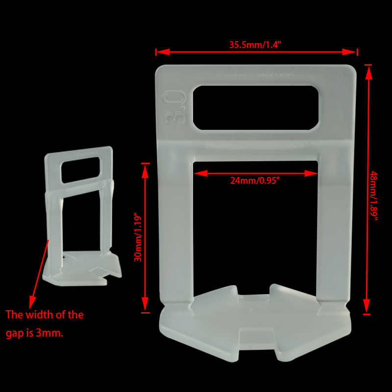 100 Pieces Tall Version Tile Leveling System Clips 1-3MM, Tile Leveling System Tools For Wall/Floor Ceramic Tile