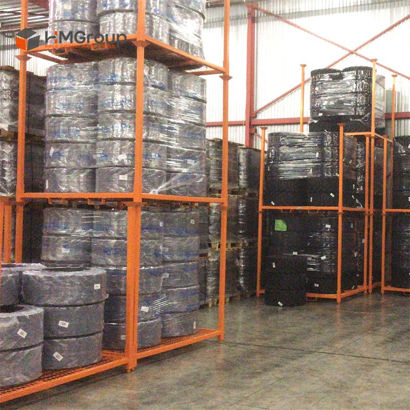 Truck Car Spare Commercial Mobile Steel Tire Rack Storage System