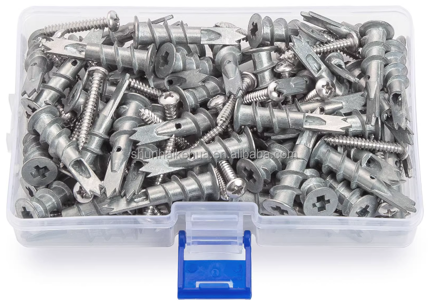 Zinc Self Drilling Drywall Anchor Hollow Wall Anchor Kit with Screws