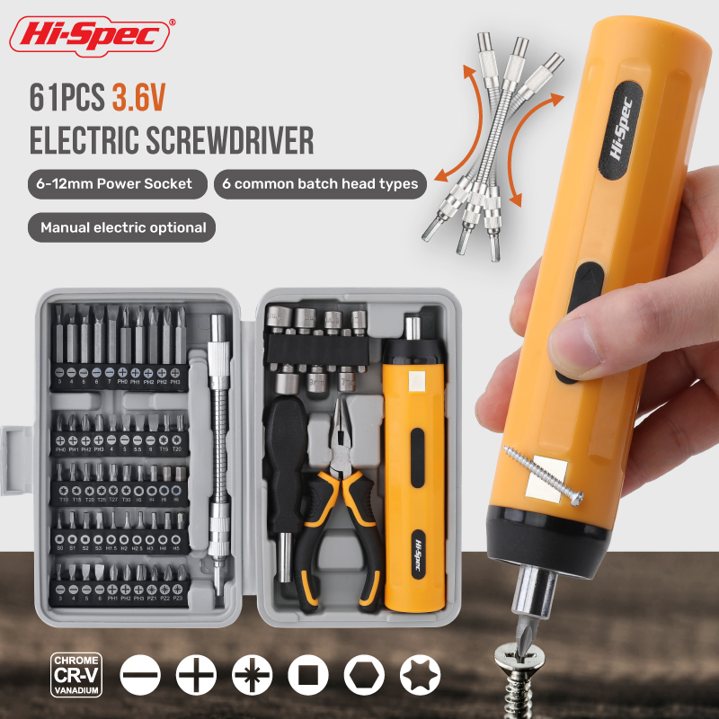 Hot-Sell 3.6V USB Electric Screwdriver Kit Mini Portable DIY Home Repair Tool Set for Mobile Phones Computers Drones OEM