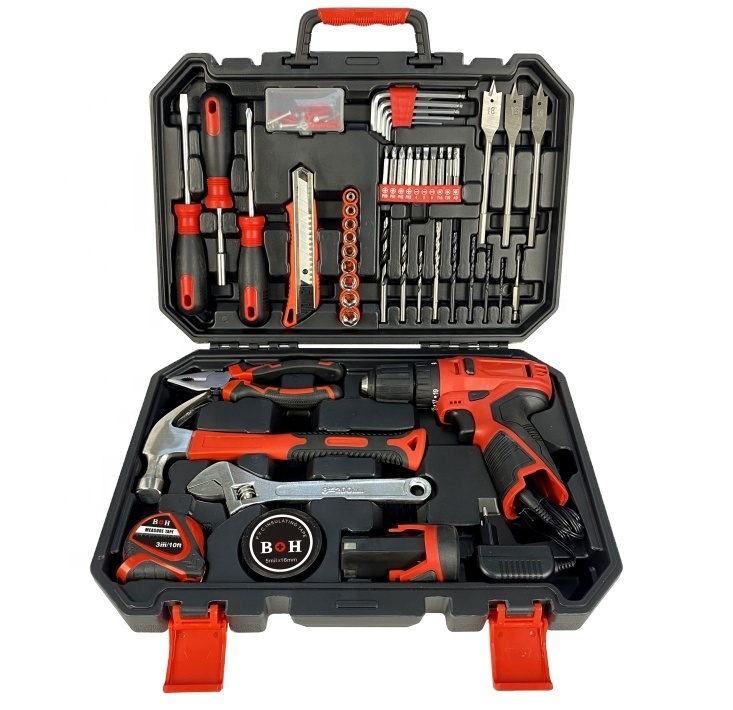 86pcs Hot Sale 10.8V Cordless Drill Set Home Repair Electric Drill Tool Set