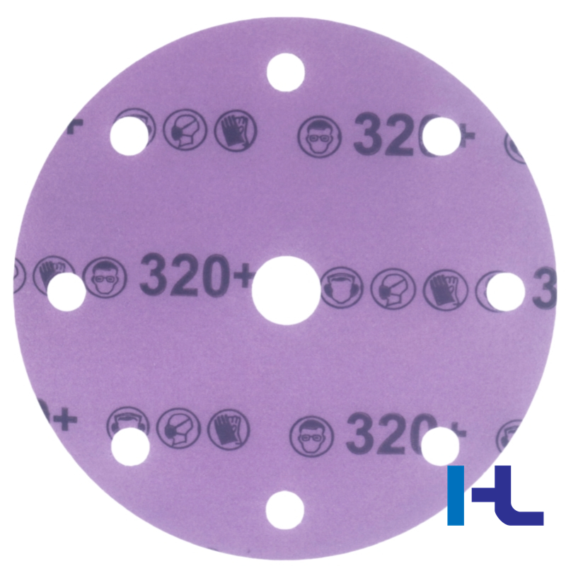 Premium Wet and Dry Waterproof Purple 6" 150mm P80-P2500 Hoop and Loop Film Polishing Abrasive Sand Sanding Sandpaper Disc for Wood Metal Car Like 737u