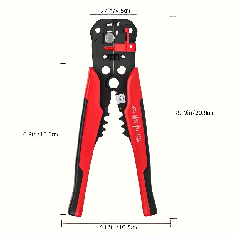 8-inch Cutting Crimping Electrician Tool Repair Wire Multifunctional 10-24 Awg 0.2-6 Mm2 Wire Stripper Cable Stripping Pliers