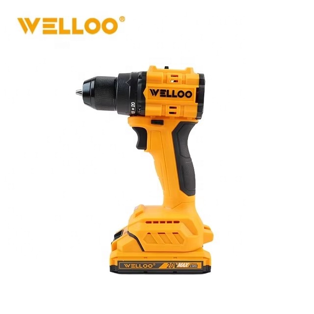 WELLOO Li-ion Battery Brushless Motor Cordless Electric Impact Drill Power Tools Combo Set for Home Repairs DIY