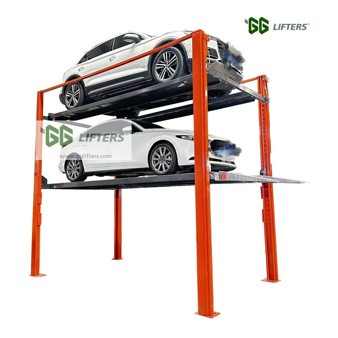 Vertical 4-Post Triple Car Storage Lifting Machine Hydraulic Car Lift Parking System
