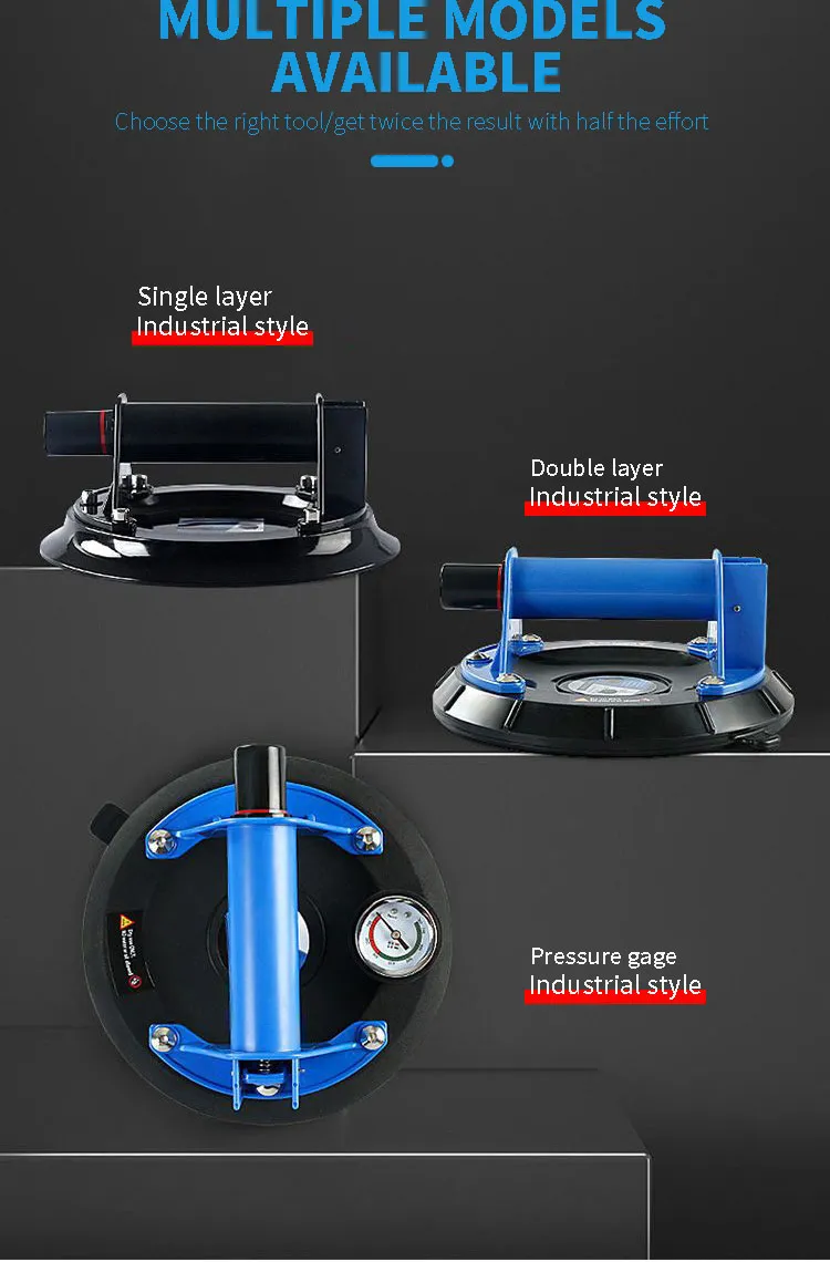 Heavy Duty 8 Inch ABS Mounting Hand Air Pump Surfaces Rough Lifter Glass Electric Laying Vacuum Rubber Suction Cup Suction Cup
