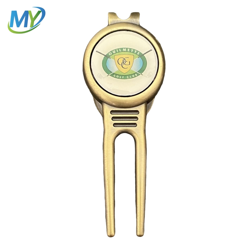 Custom Golf Magnet Divot Multi Function Tool Bulk Golf Divot Repair Tool with Ball Marker