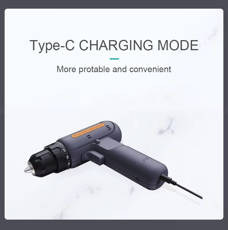 High Quality Stainless Steel Cordless Electric Drill Set 1500RPM Brush Motor 2KG Lightweight DIY &amp; Home Repair OEM Support