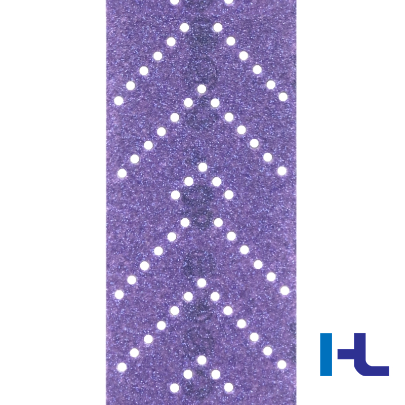 Purple 150mm 125mm Wet Dry Waterproof Hoop and Loop Psa Film Ceramic Sandpaper Sanding Abrasive Sand Paper for Car Metal Automotive Paint