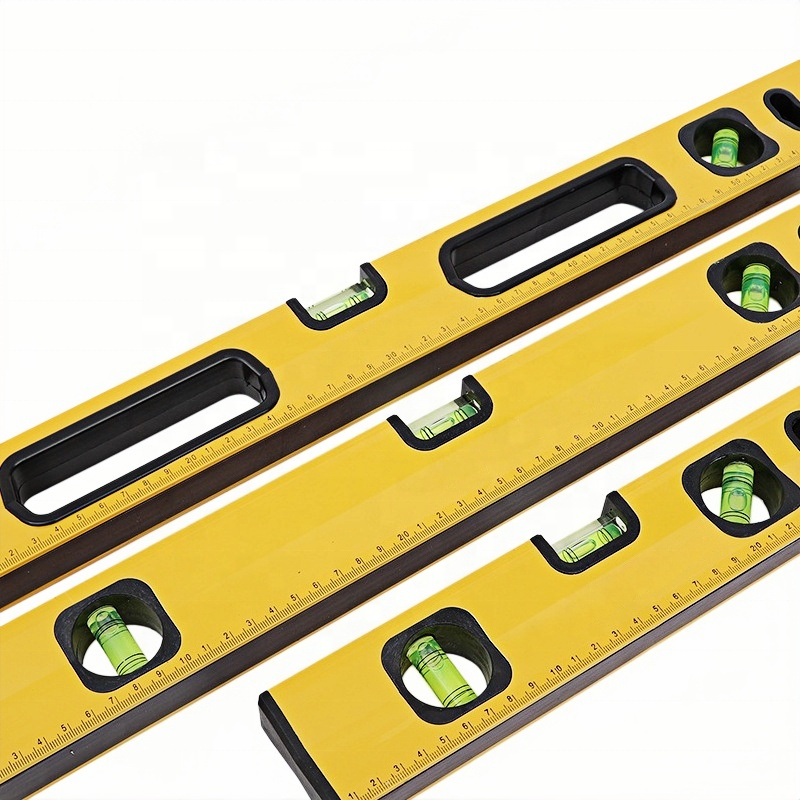 Solid Cast Aluminum Level Ruler High Precision Strong Magnetic Home Measuring Tool 200-600 mm Horizontal Spirt Level