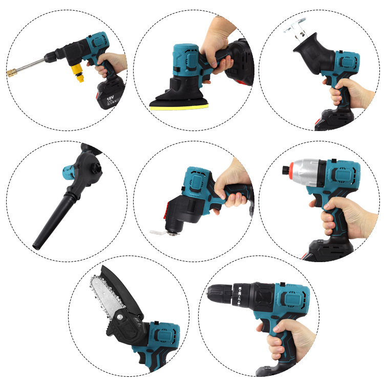 Professional 11-in-1 Brushless Impact Drill Power Tool Set OEM Suitcase DIY Sockets Bike Repair Combo for Carpentry Household