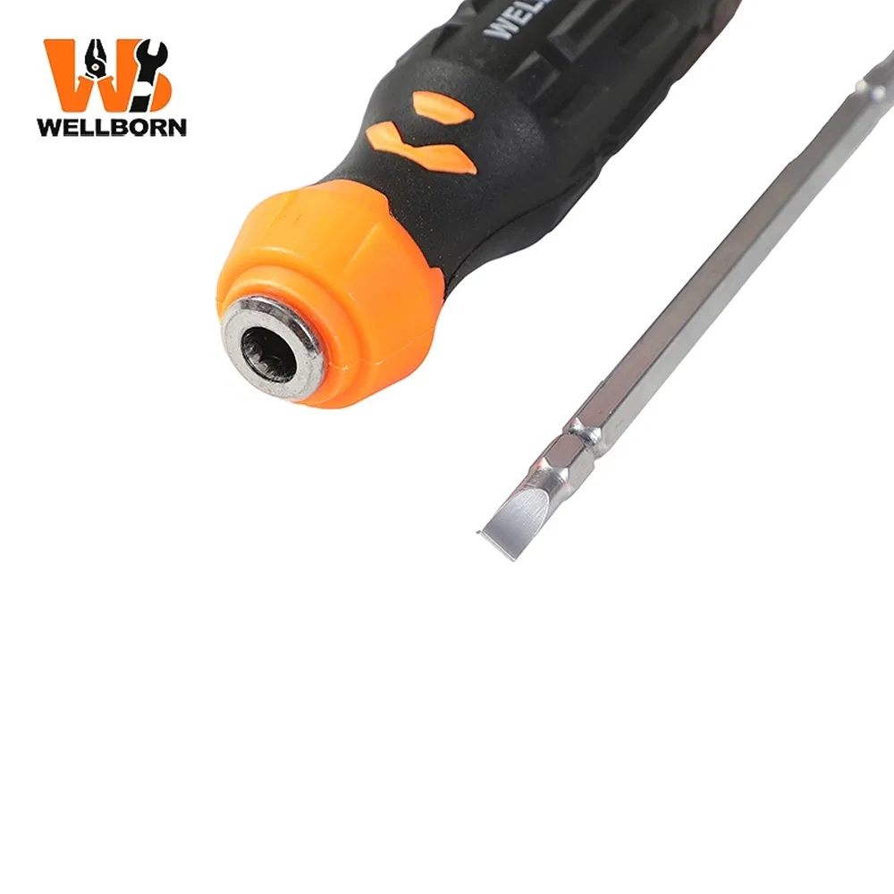 High Quality E-002 Detachable Tire-Pattern Handle Slotted Screwdriver for Furniture Assembly