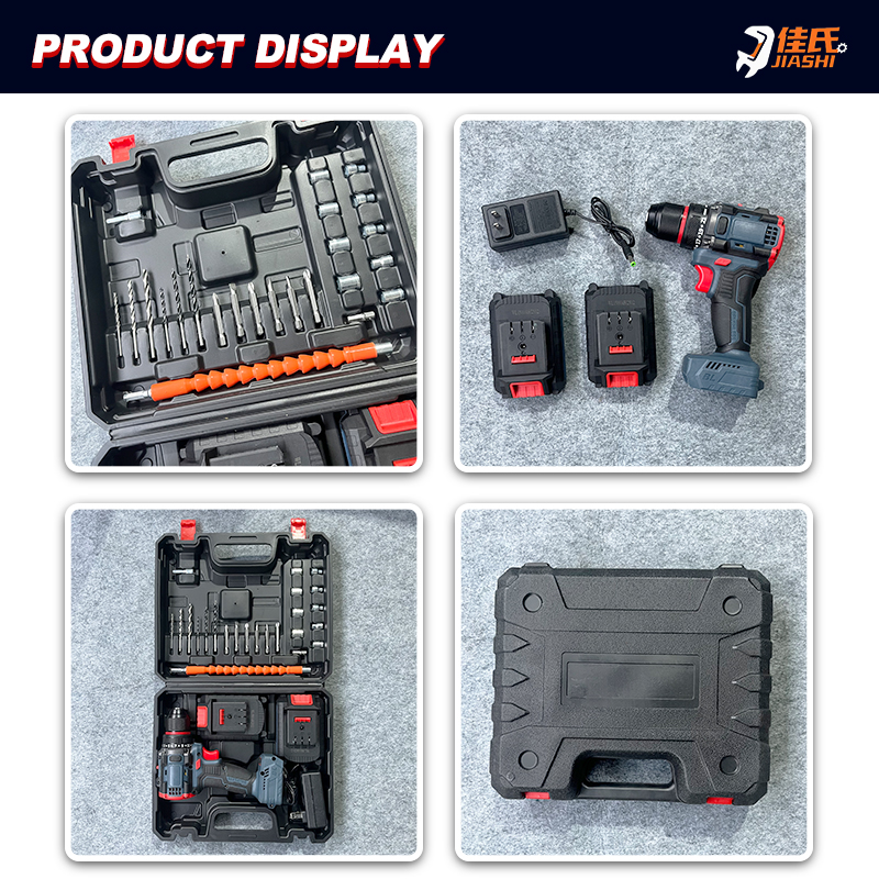 High-Power Lithium-Ion Cordless Impact Drill Set with Hard Case Multi-Functional for Car &amp; Home Repair OEM Customizable