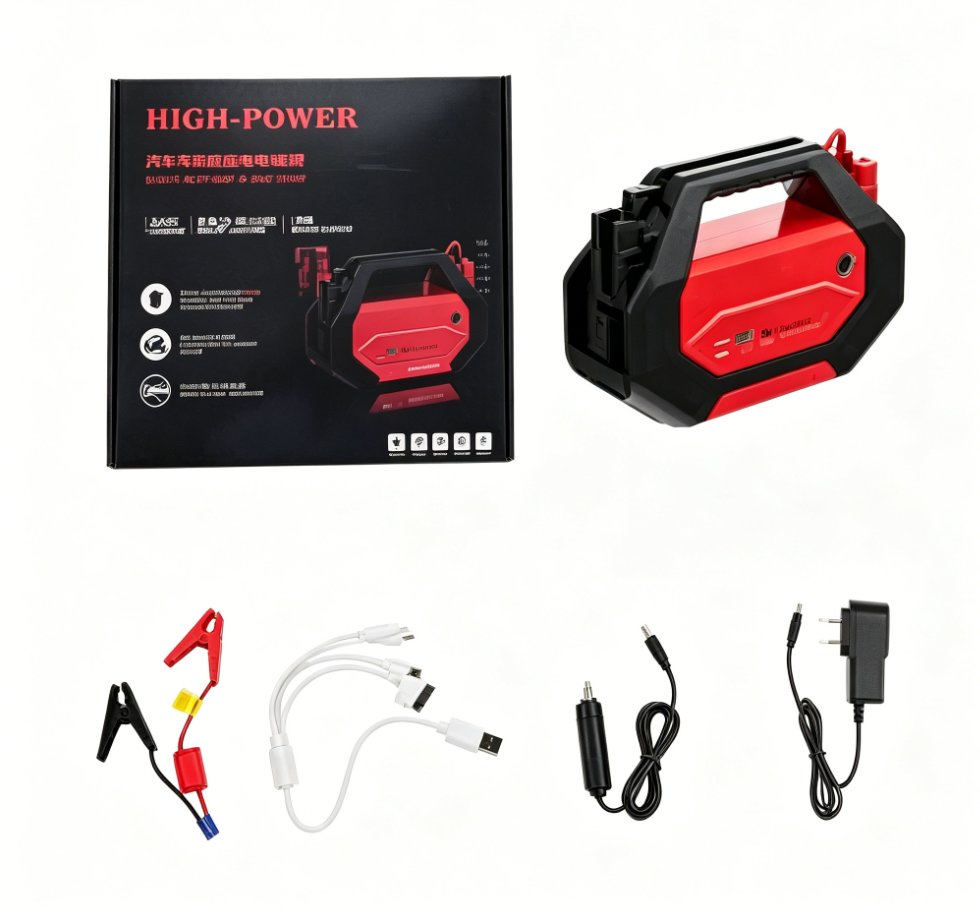Automobile Emergency Kit Jump Starter Tire Inflator Repair Tool Kit