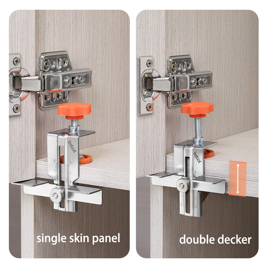 Imbot OEM Stainless Steel Cabinet Door Positioning Tool Kit Adjustable Jig for DIY Home Repairs and Installations