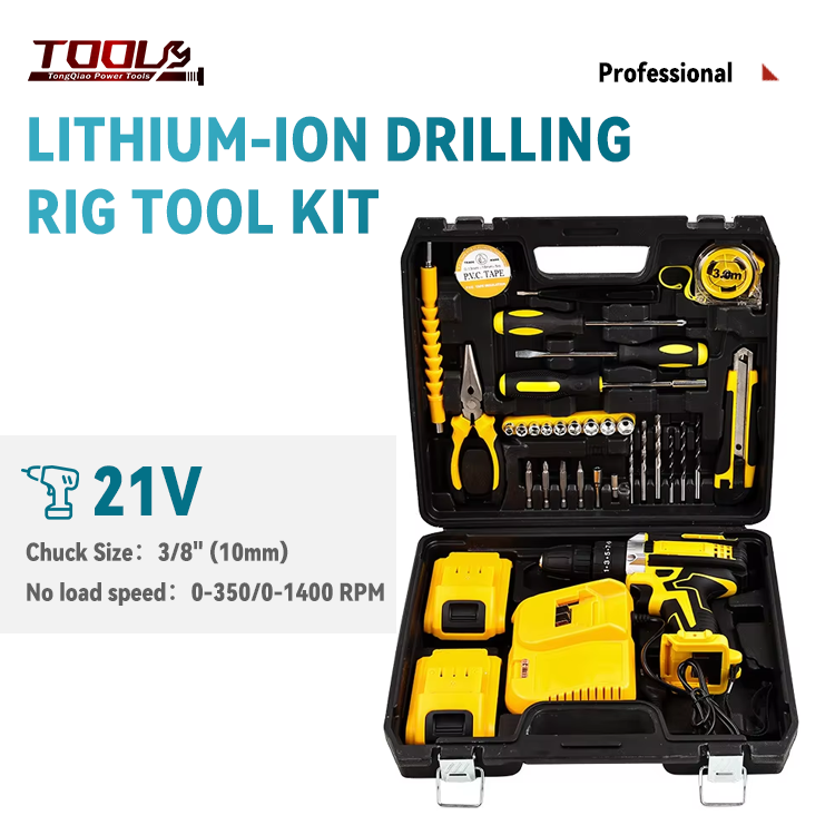 Portable Cordless Electric Drill Set Multi-Tools Power Screw Drivers &amp; Drill Machines Variable Speed Impact Drill Kits DIY