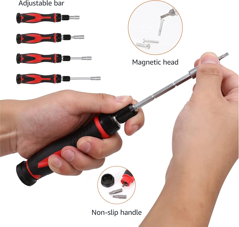 52PCS Ratchet Screwdriver Bit Set Multi-Function Repair Tool Kit (14335211)