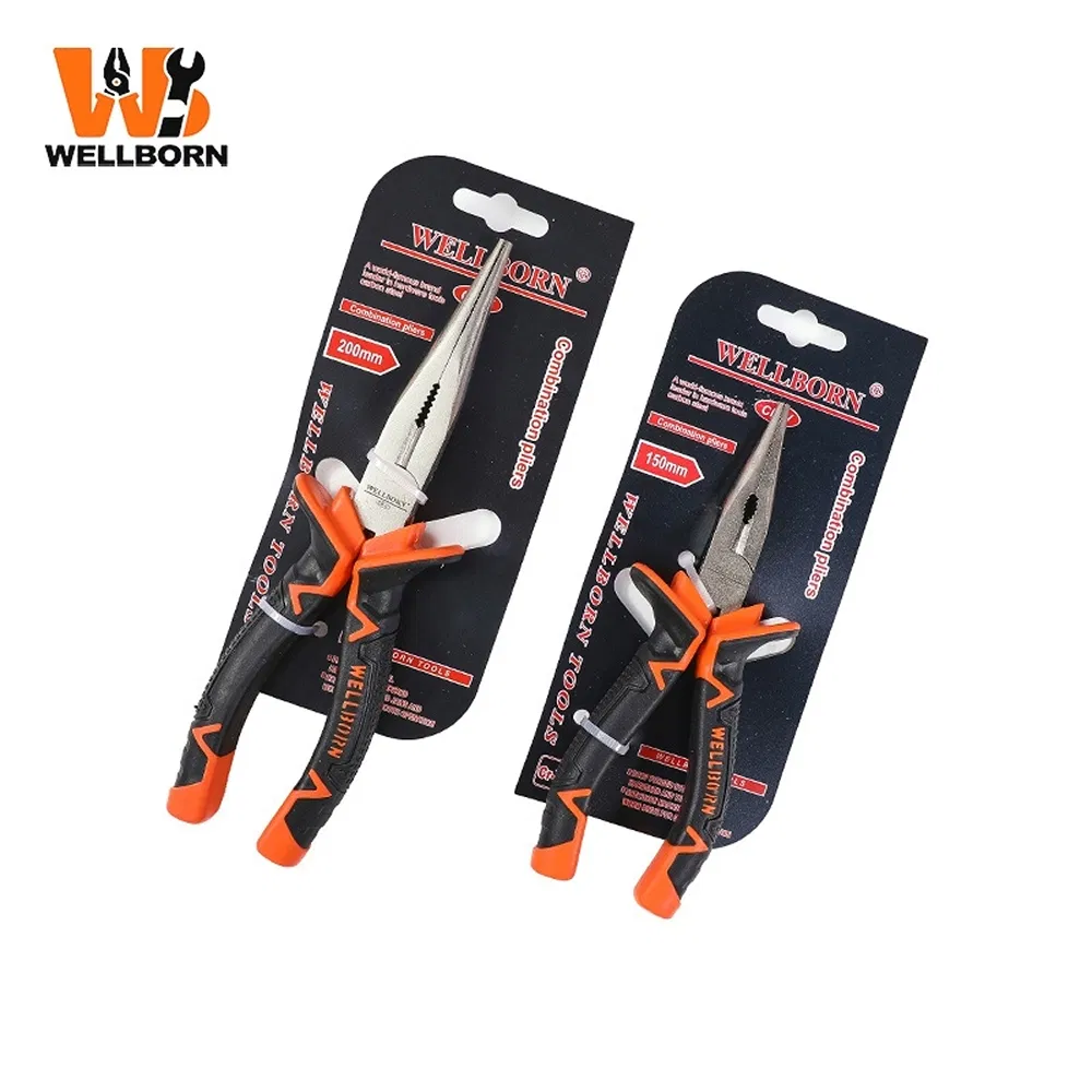 Heat-Insulated a-002 Needle Nose Chrome Vanadium Steel Pliers for Furniture Assembly