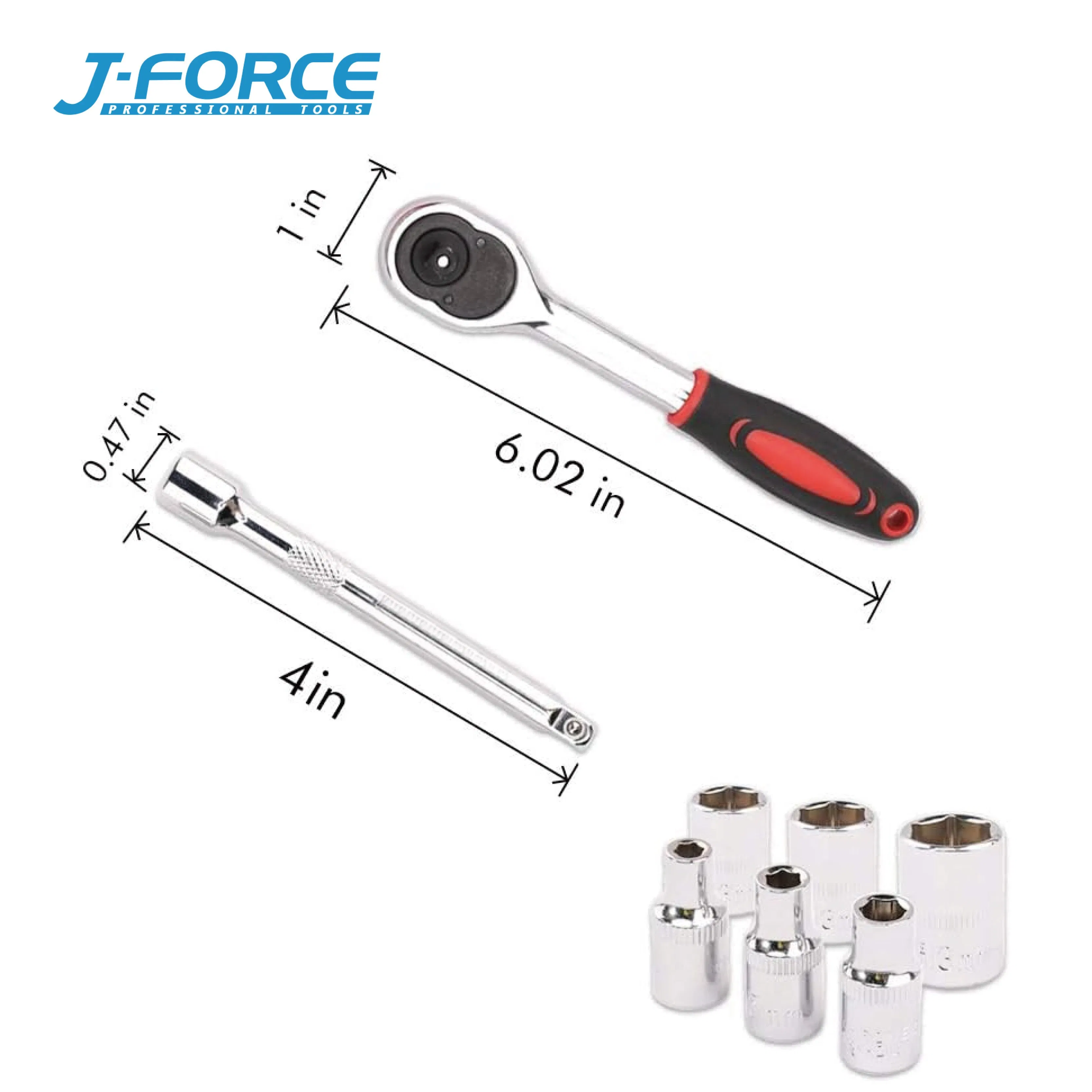 1/4 Inch 12PCS Repair Car Tool Multi-Function Socket Wrench Set