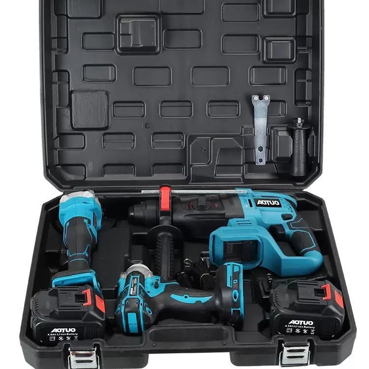 Ultimate Three-Piece Brushless Lithium Power Tool Set Like Driller, Hammer, Angle Grinder