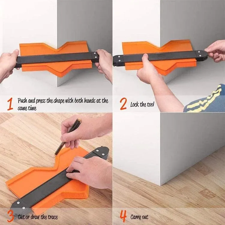 New Measuring Tools Profile Scribing Ruler Contour Gauge with Lock